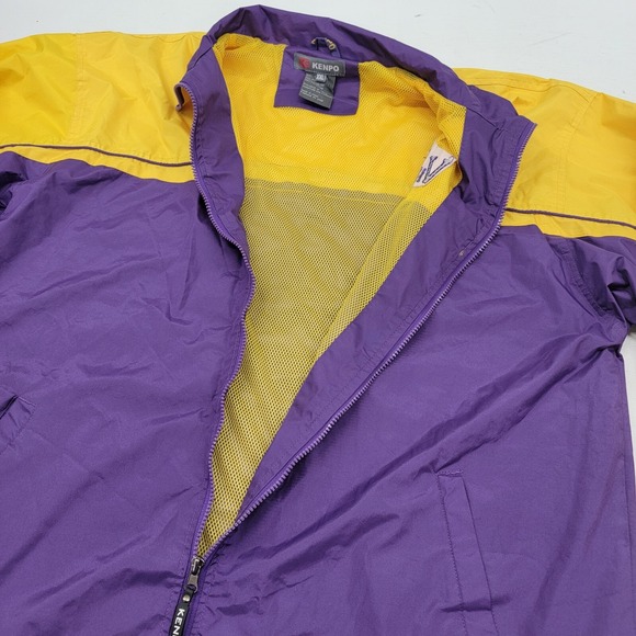 Vintage Kenpo Minnesota Vikings NFL Men's Purple Full-Zip Windbreaker Jacket 2XL - Picture 8 of 16